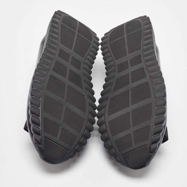 Pre Owned Salvatore Ferragamo Black Patent Leather Smoking Slippers 37.5