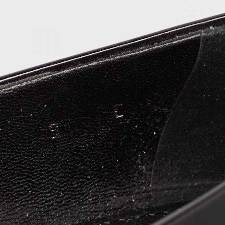 Pre Owned Salvatore Ferragamo Black Patent Leather Buckle Pumps Size 39.5