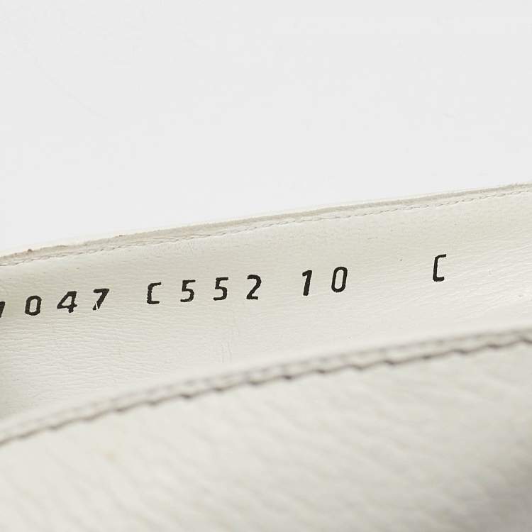 Pre Owned Salvatore Ferragamo White Leather Mules Size 40.5