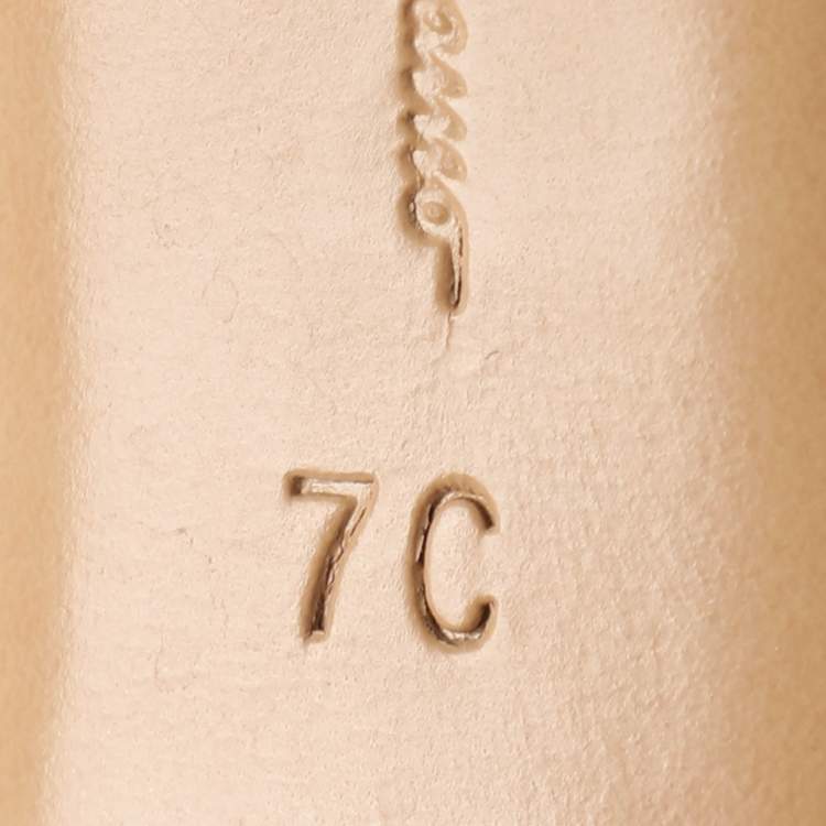 Pre Owned Salvatore Ferragamo Pink Leather Bow Slingback Sandals Size 37.5