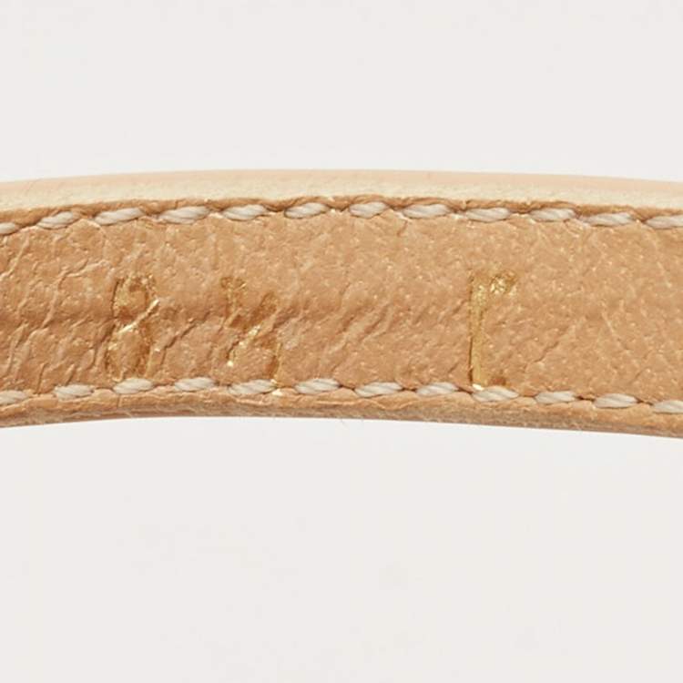 Pre Owned Salvatore Ferragamo Beige Patent Leather Vara Bow Ankle Strap Sandals Size 39