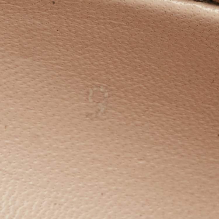 Pre Owned Salvatore Ferragamo Size 39.5 Gold Leather Bow Peep Toe Pumps