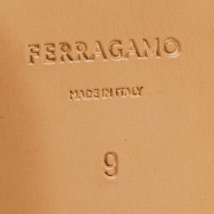 Pre Owned Salvatore Ferragamo Size 39.5 Red Patent Leather T-Strap Ballet Flats