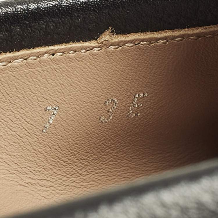 Pre Owned Salvatore Ferragamo Gancini Size 37.5 Black Leather Loafers