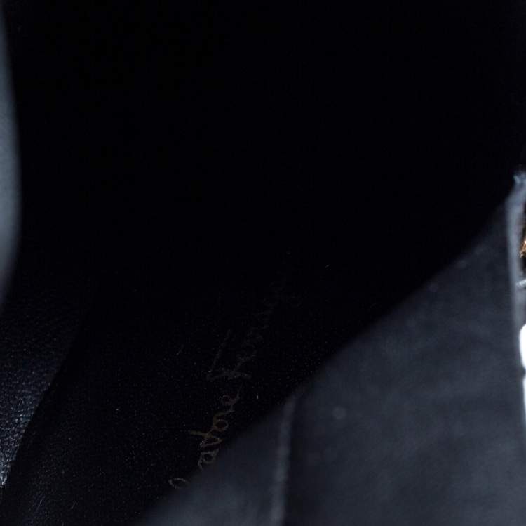 مملوكة مسبقًا Salvatore Ferragamo Black Suede And Leather Pisa Boots Size 39.5