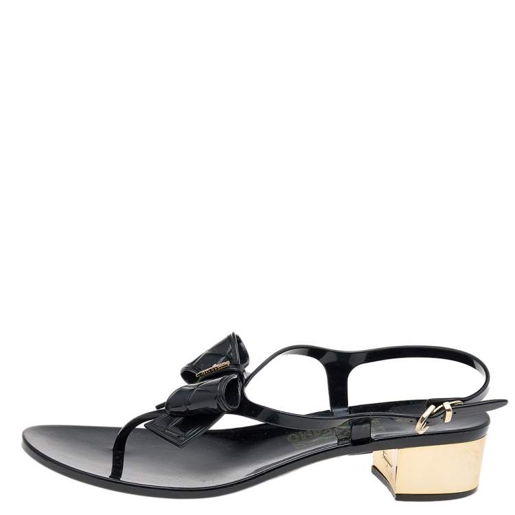 Krush Flip Flop Slider Open Toe Jelly Sandals Flat Black - Ladies Footwear  from Jenny-Wren Footwear UK