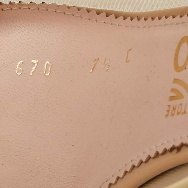 Pre Owned Salvatore Ferragamo Beige Patent And Net Pointed Toe Pumps Size 38