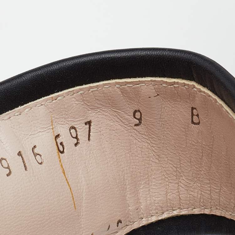 Pre Owned Salvatore Ferragamo Black Canvas and Leather Gancini Slides Size 39.5