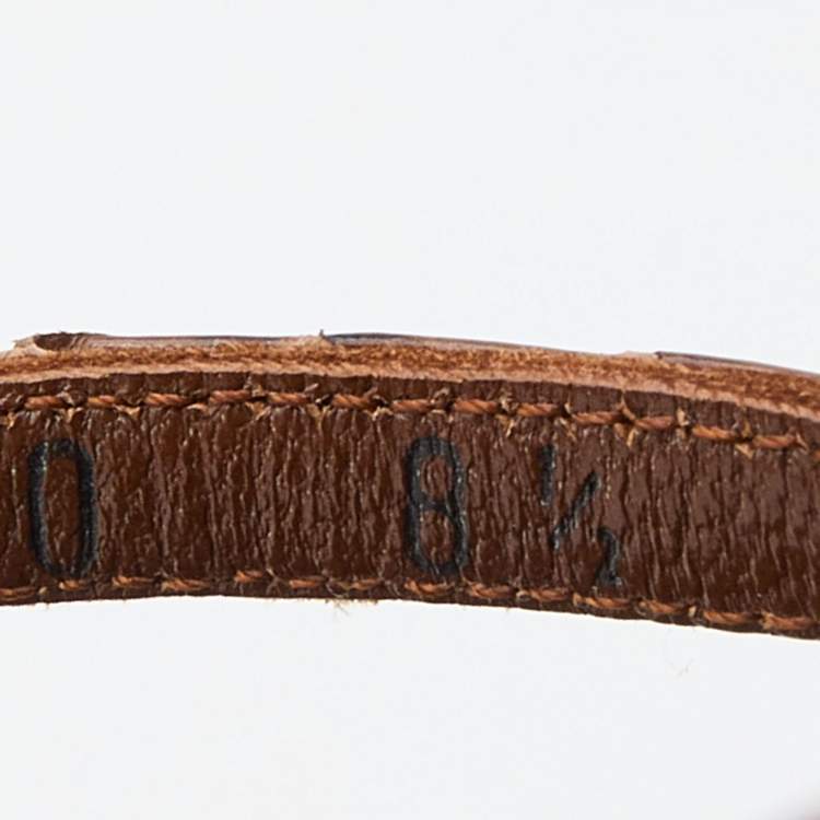 Pre Owned Salvatore Ferragamo Brown Python Ankle Strap Sandals Size 39