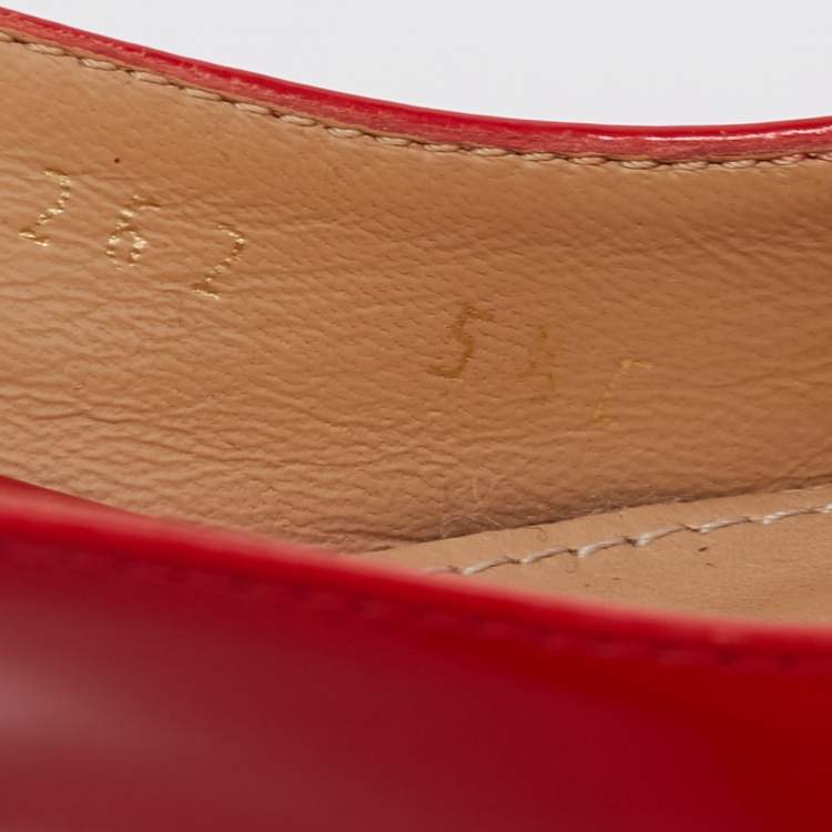 Pre Owned Salvatore Ferragamo  Red Leather Vara Slingback Pumps Size 36