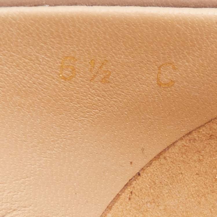 Pre Owned Salvatore Ferragamo Beige Leather Zeri Bow Pointed Toe Pumps Size 37