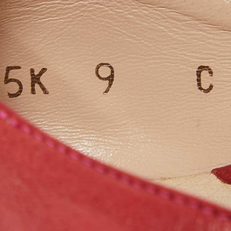 Pre Owned Salvatore Ferragamo Red Pleated Leather Open Toe Wedge Sandals Size 39.5