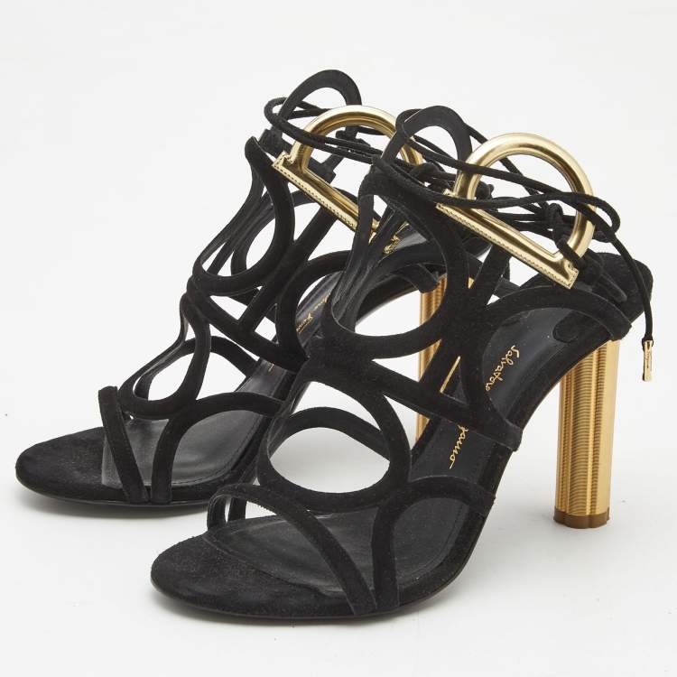 サンダル・ミュール Salvatore Ferragamo Black Satin Sandals Salvatore Ferragamo Ranita Nero/Black Grosgrain Heel Sandal
