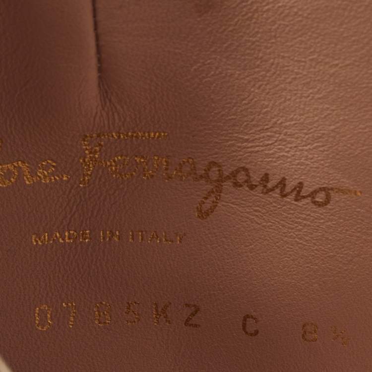 مملوكة مسبقًا Salvatore Ferragamo Burgundy Leather Knee Length Boots Size 39
