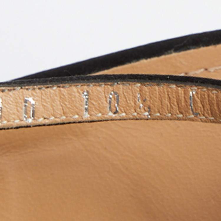 Pre Owned Salvatore Ferragamo Black Satin Prina Sandals Size 41