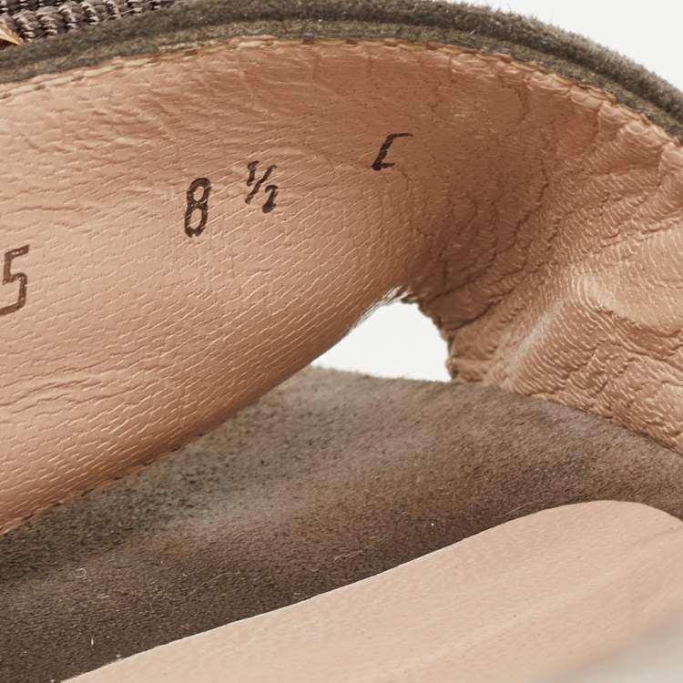 Pre Owned Salvatore Ferragamo Grey Suede Vara Bow Slide Sandals Size 39