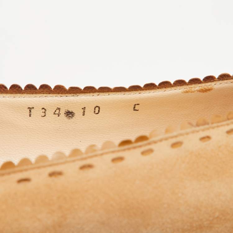Pre Owned Salvatore Ferragamo Brown Suede Bow Pumps Size 40.5