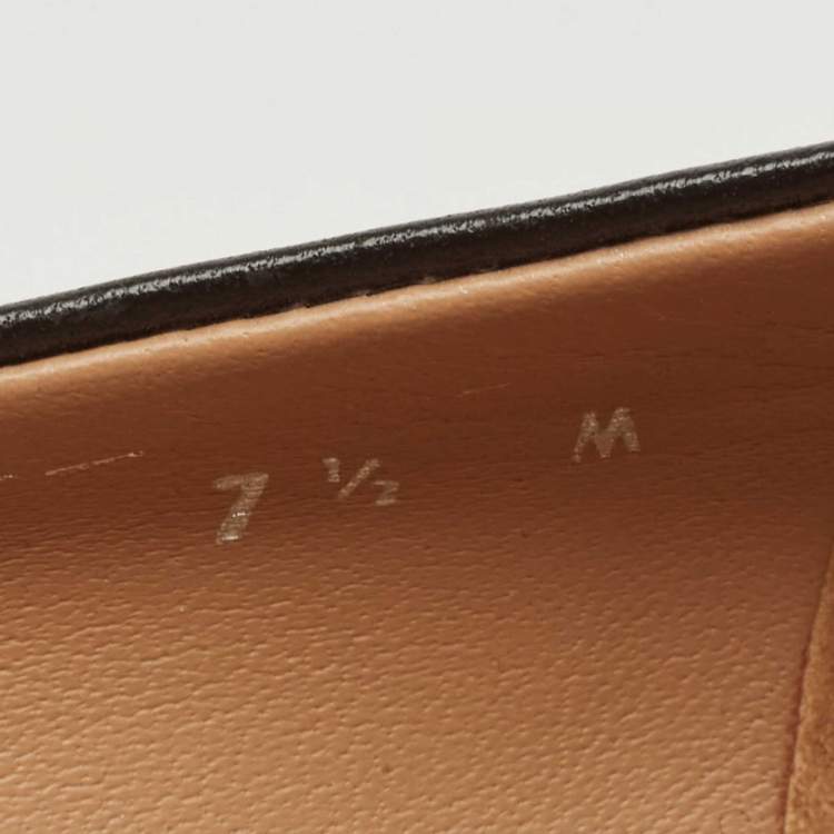 Pre Owned Salvatore Ferragamo Black Leather Flair Block Heel Pumps Size 40