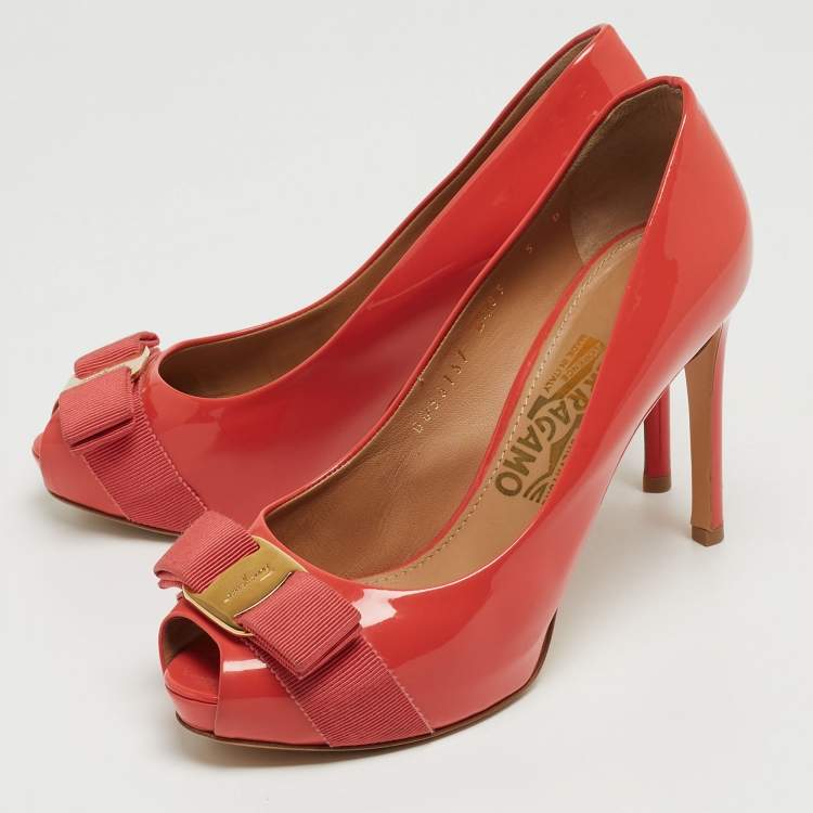 Coral Peep Toe