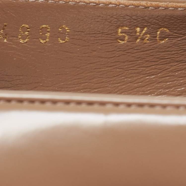 Pre Owned Salvatore Ferragamo Brown Leather Pelagie Ballet Flats Size 36
