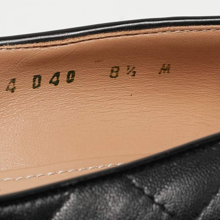 مملوكة مسبقًا Salvatore Ferragamo Black Quilted Leather Bow Pumps Size 39