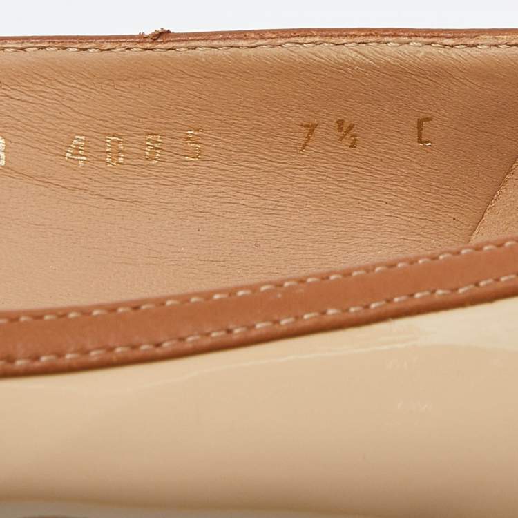 Pre Owned Salvatore Ferragamo Tricolor Patent Leather Décolleté Gwen Block Heel Pumps Size 38