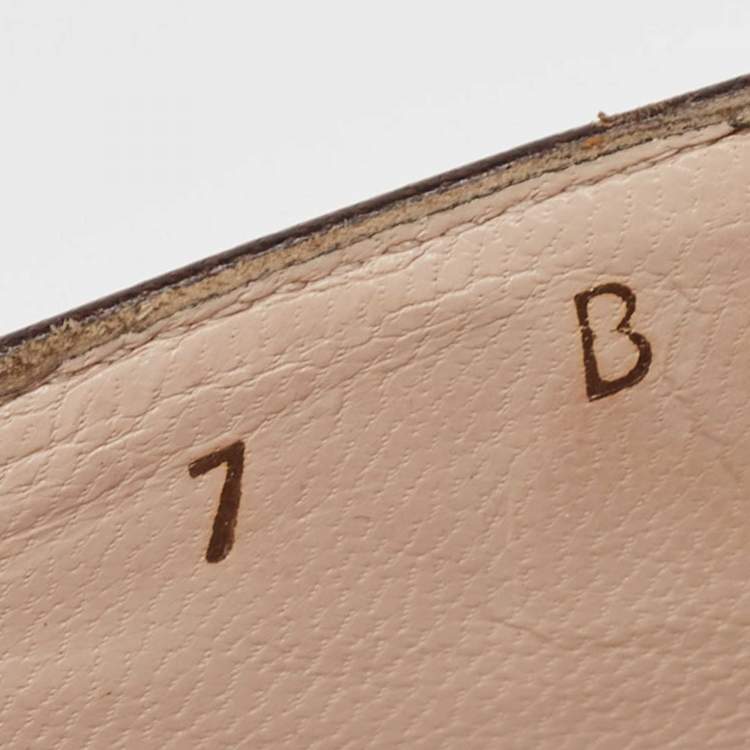 Pre Owned Salvatore Ferragamo Brown/Black Brogue Leather Platform Pumps Size 37.5