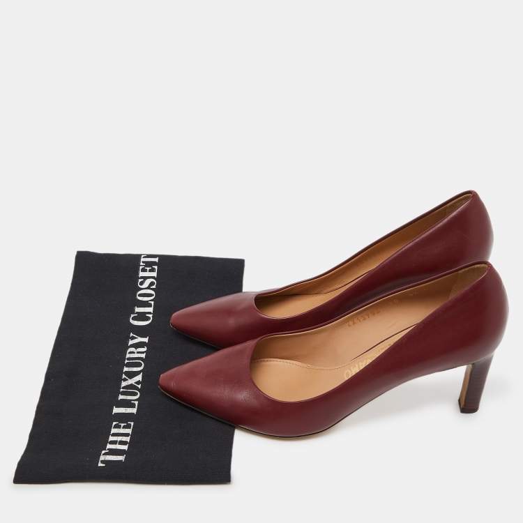 مملوكة مسبقًا Salvatore Ferragamo Red Leather Pumps Size 39
