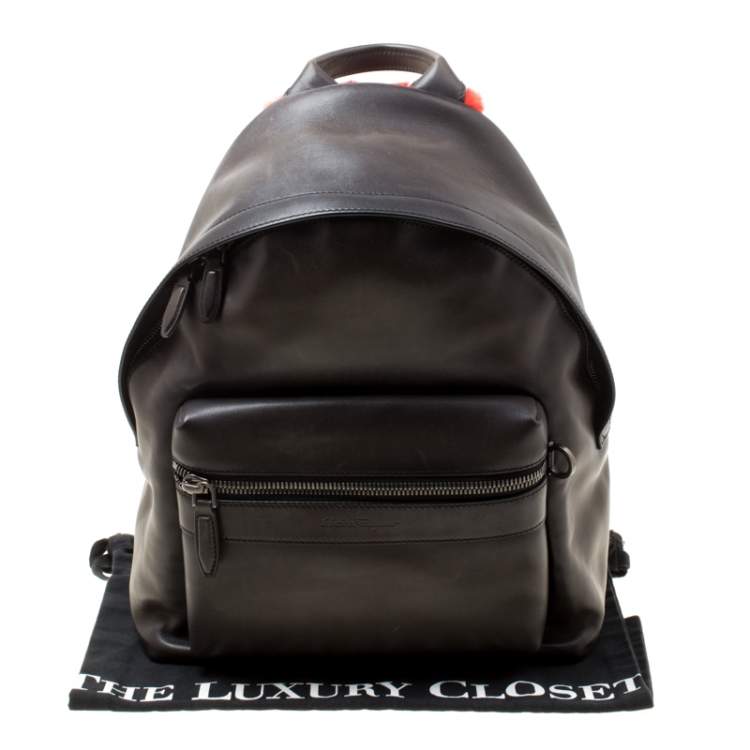 Pre Owned Salvatore Ferragamo Black Firenze Glow Leather Backpack 
