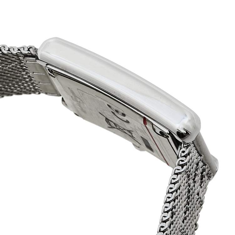 Pre Owned Salvatore Ferragamo Mother Of Pearl Stainless Steel Portrait SFDS00419 Women's Wristwatch 24 mm
