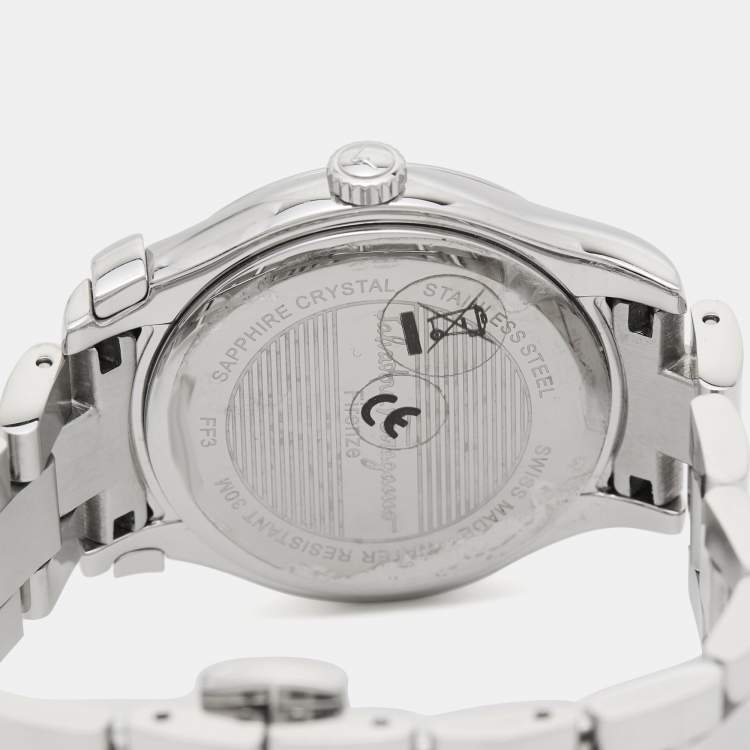 Pre Owned Salvatore Ferragamo Brown Stainless Steel 1898 FF3 Women's Wristwatch 33 mm