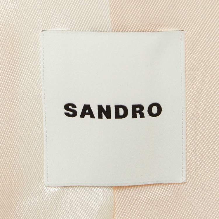 Pre Owned Sandro Yellow Crepe Single Breasted Shorts Suit S