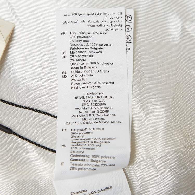 Pre Owned Sandro Beige Wool Blend Single Breasted Blazer M