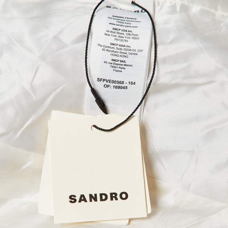 Pre Owned Sandro Beige Wool Blend Single Breasted Blazer M