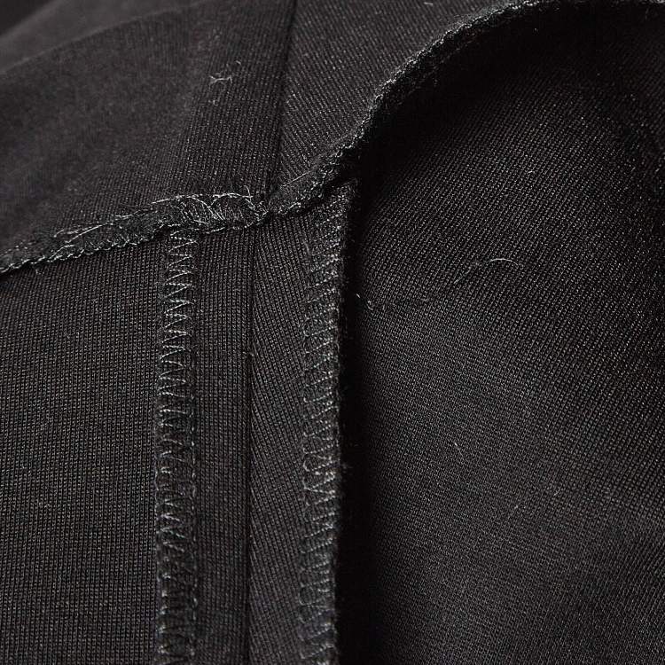 Pre Owned Sandro Black Jersey Backless Tailored Short Dress L