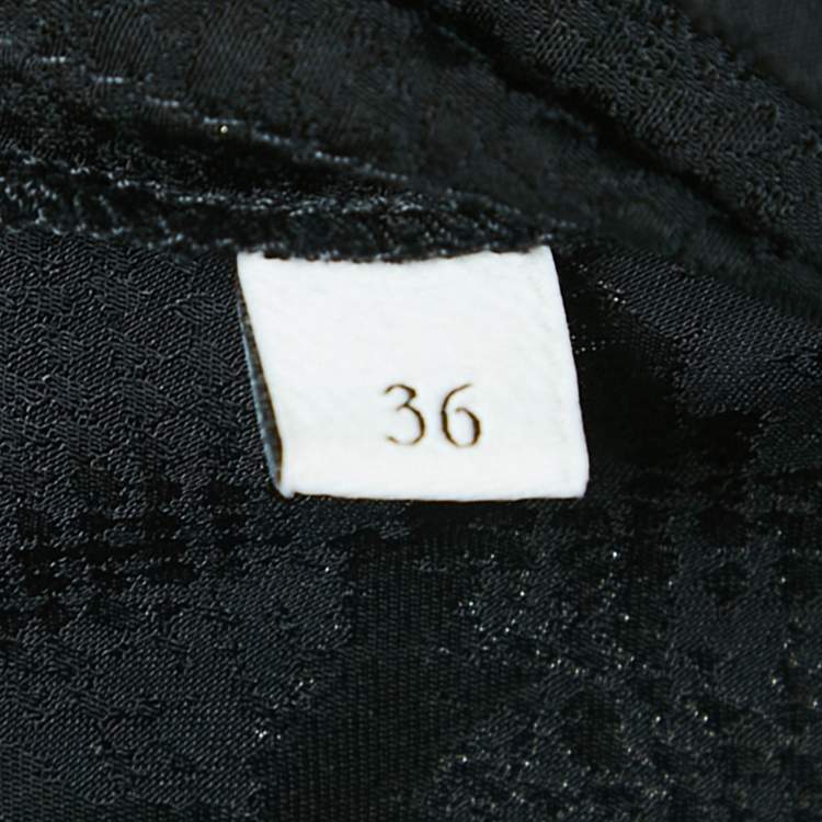 Pre Owned Sandro Black Snake Textured Viscose Playsuit S