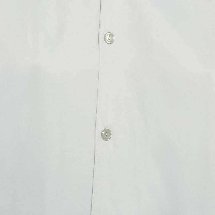 Pre Owned Sandro Grey Crepe Buttoned Full Sleeve Shirt S