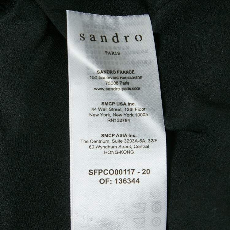 Pre Owned Sandro Black Tweed Playsuit L
