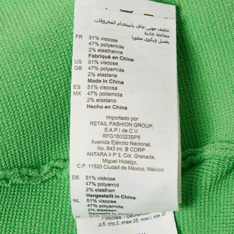 Pre Owned Sandro Green Rib Knit Sleeveless Mini Dress M
