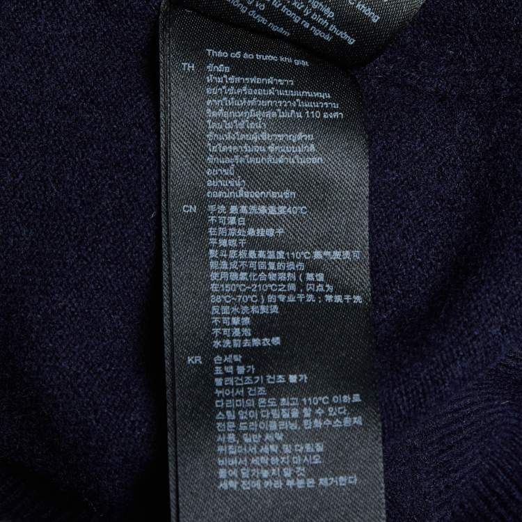 Pre Owned Sandro Marine Blue Wool & Cashmere Isaure Sweater XS