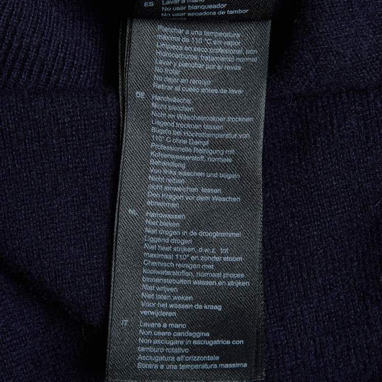 Pre Owned Sandro Marine Blue Wool & Cashmere Isaure Sweater XS