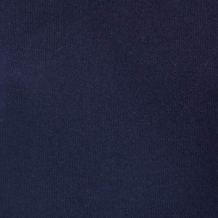 Pre Owned Sandro Marine Blue Wool & Cashmere Isaure Sweater XS