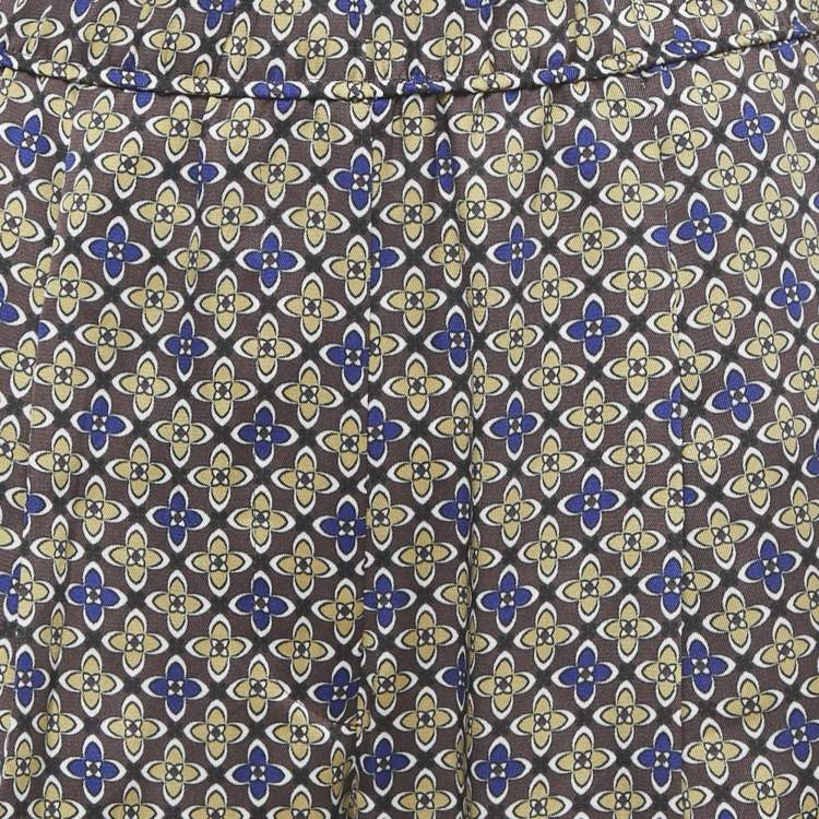 Pre Owned Sandro Multicolor Floral Print Satin Danny Trousers M