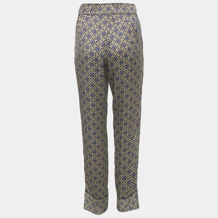 Pre Owned Sandro Multicolor Floral Print Satin Danny Trousers M