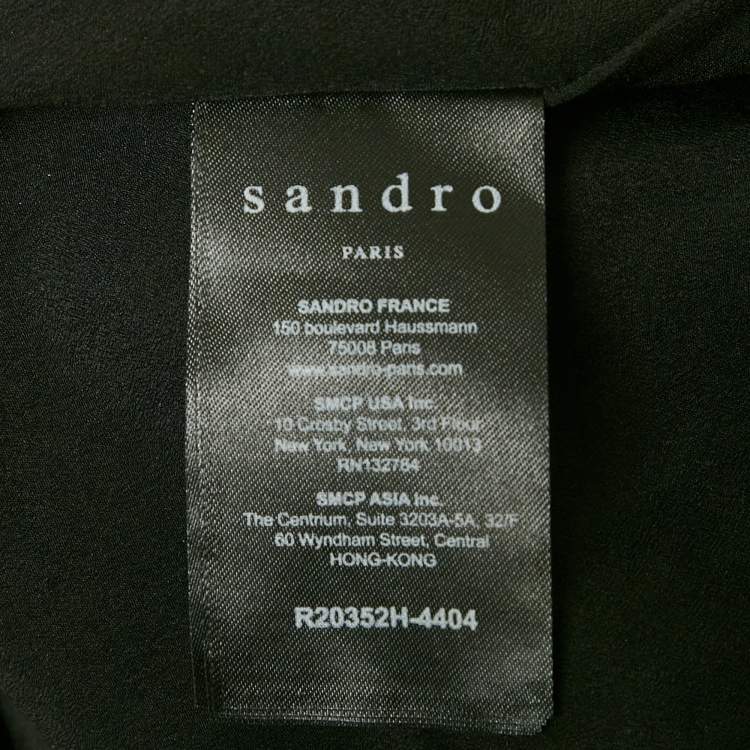 مملوكة مسبقًا Sandro Teal/Black Lace Midi Dress L