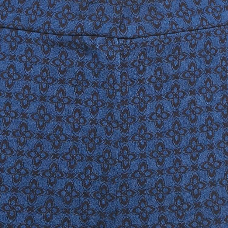 Pre Owned Sandro Blue Jacquard Amparo Pants S