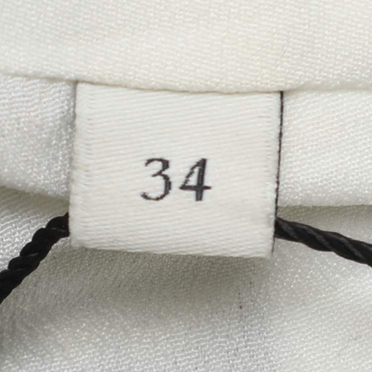 Pre Owned Sandro Cream/Blue Tweed Mini Dress S