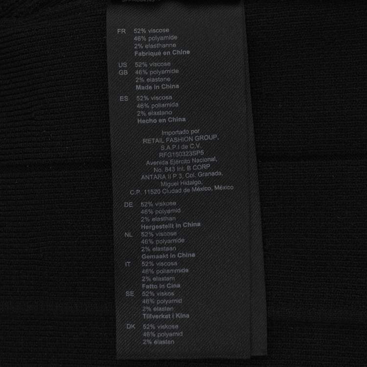 Pre Owned Sandro Black/White Knit Sleeveless Dress M