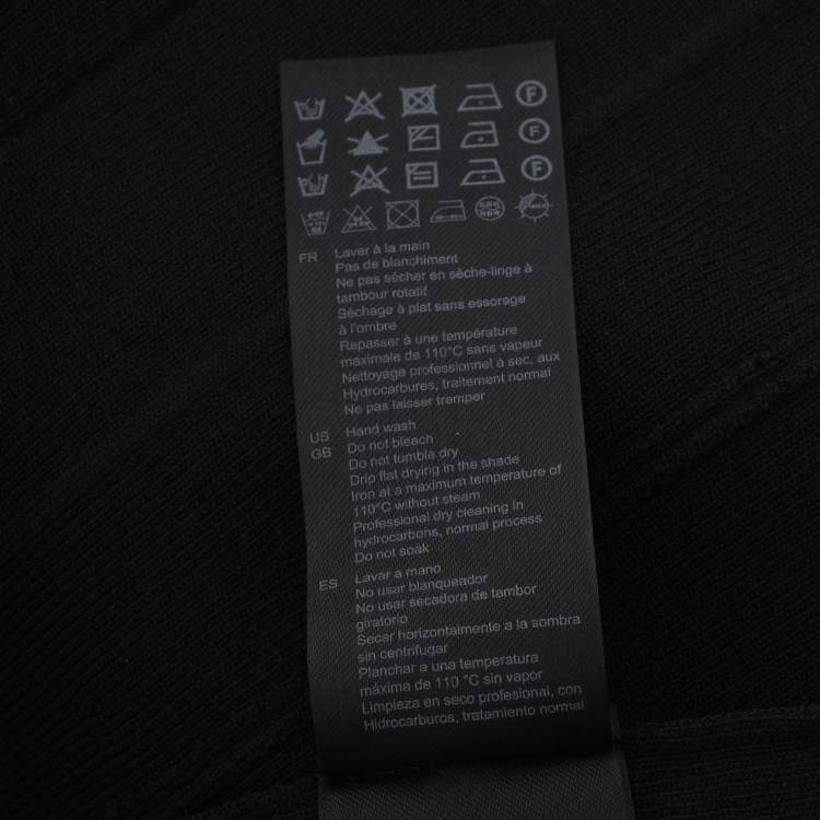 Pre Owned Sandro Black/White Knit Sleeveless Dress M