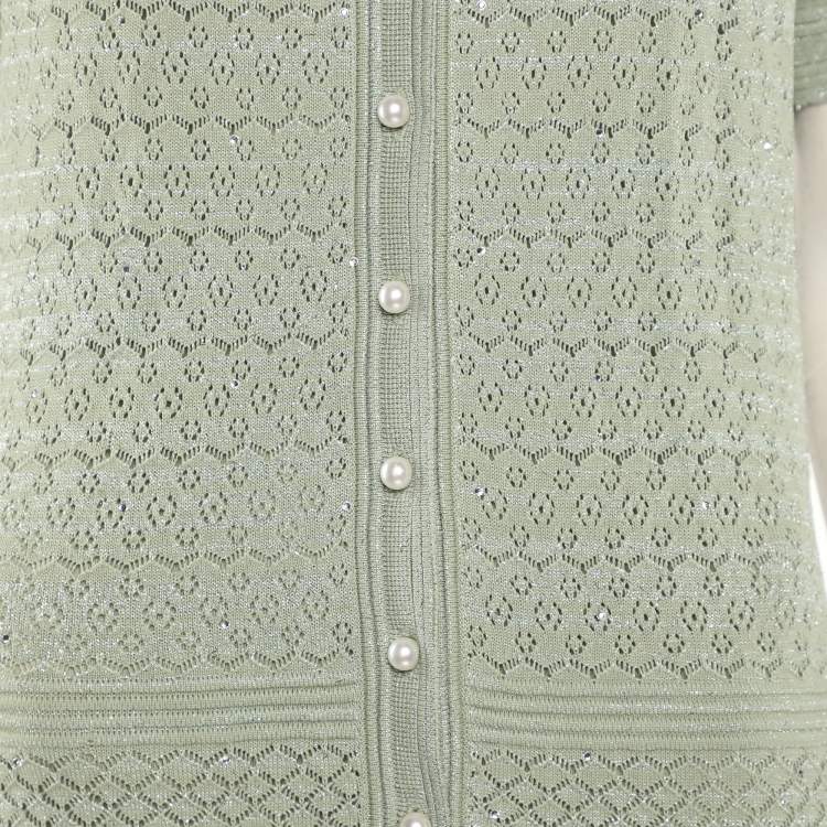 مملوكة مسبقًا Sandro Green Lurex Knit Dress M